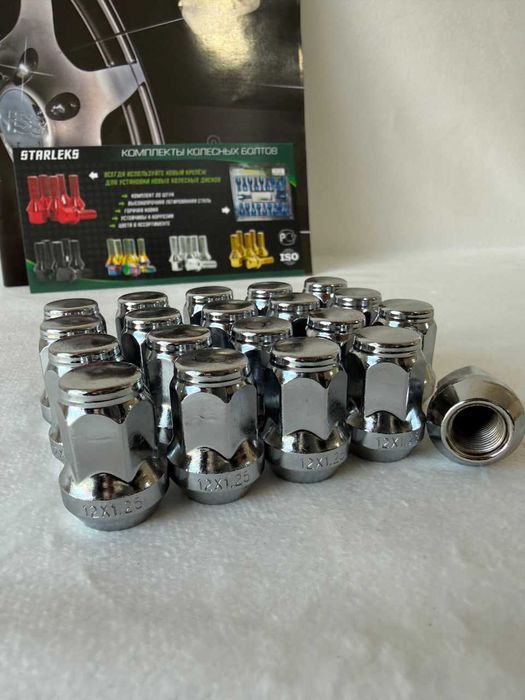 Гайка колесная М12х1.25х32 хром конус ключ 17, 20шт, 311344HT