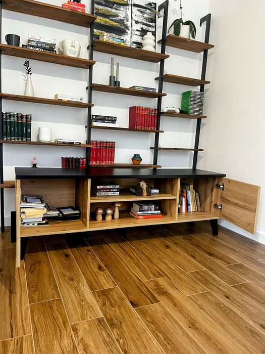 Comoda TV scandinav culoare stejar