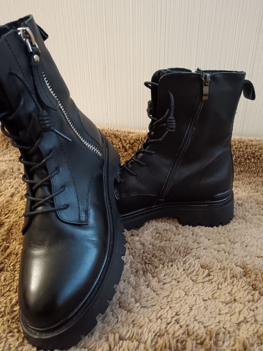 Сапоги кожанные демисезон