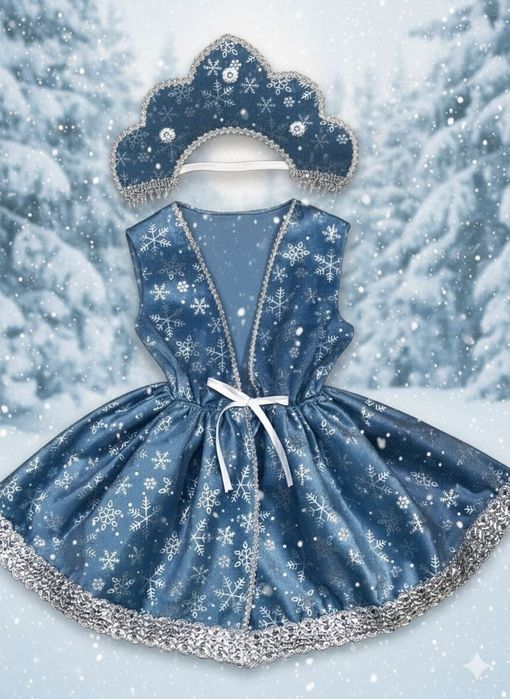 Наряд для Снежинки и Снегурочки на девочку