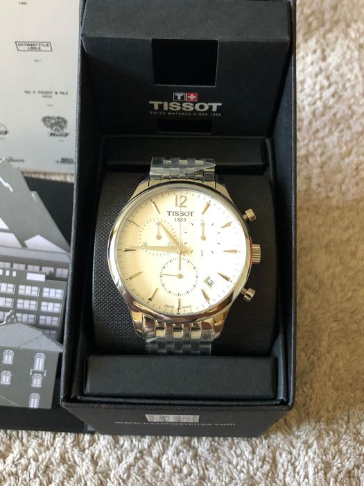 Ceas Tissot Tradition T-Classic Chronograph, Metalic White