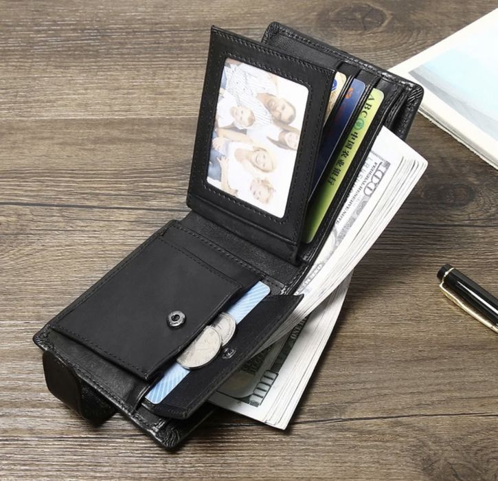 Мъжка чанта+портфейл комплект 2в1 от естествена кожа телешки бокс