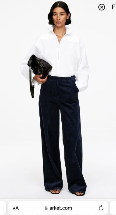 вельветовые прямые брюки Arket