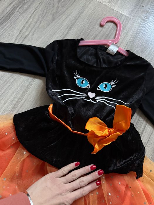 Карнавална рокля за момиче. Котка 116 см