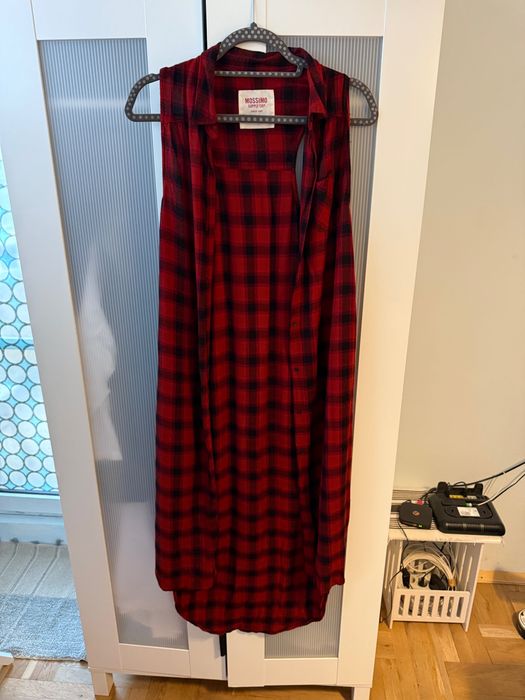 Дълга Червена риза без ръкав