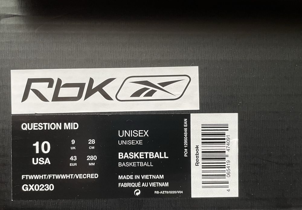 Reebok Classics Question Mid Allen Iverson Dr J