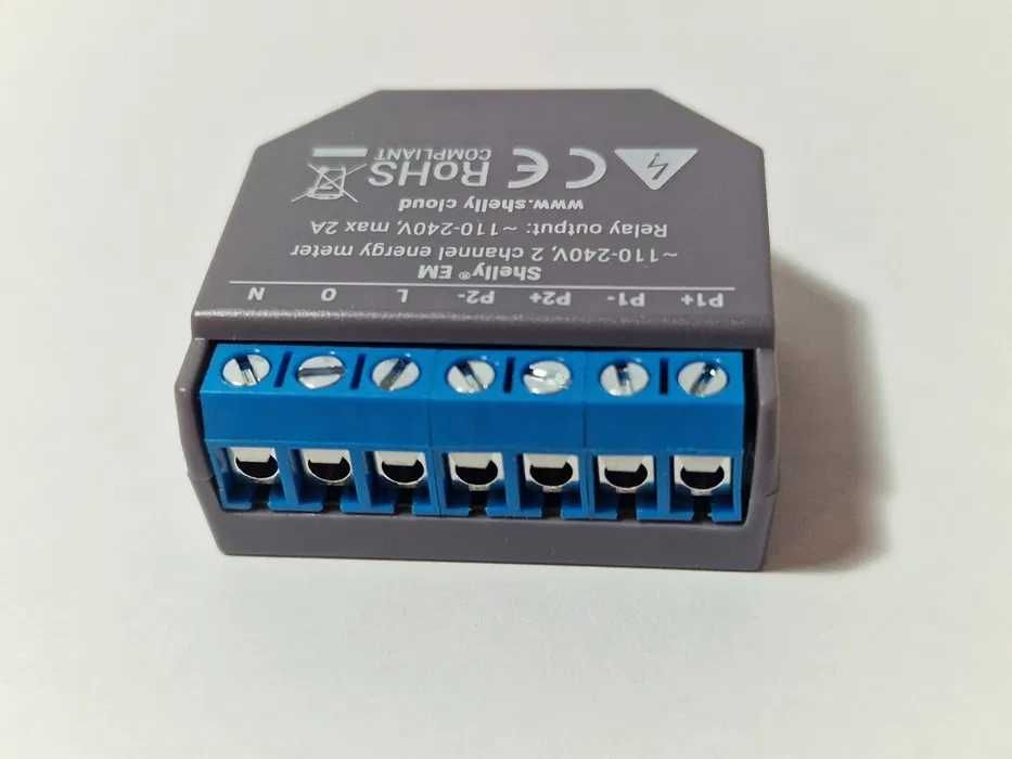 Shelly EM energy meter cu control contactor