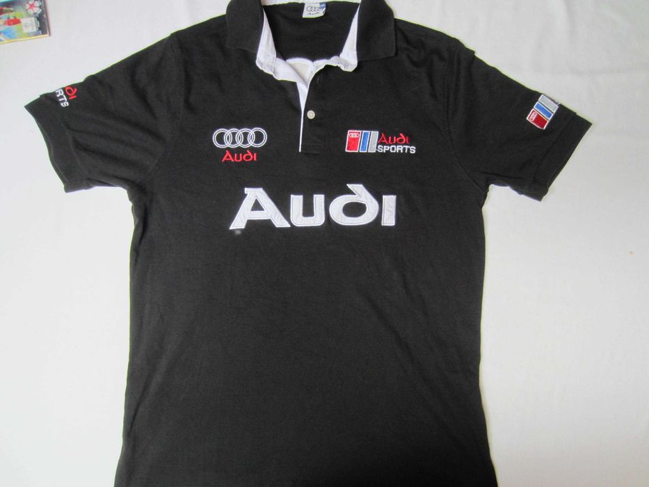 Tricou polo Audi Sports, masura L ( pe eticheta scrie XXL),  3 nasturi, bumbac, stare f.buna