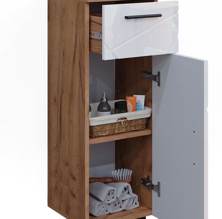 Среден шкаф бял гланц 5713