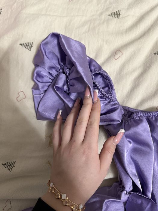 Сатенен лилав гащеризон