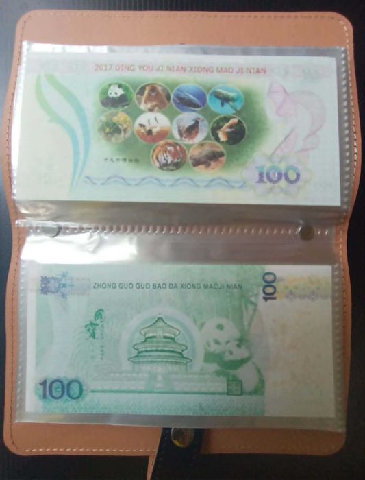 2 бр. панди/ банкноти  с УВ защита + нов албум с 50 л. = за 9 € .