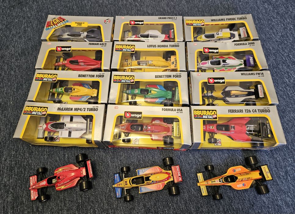 Machete Metal Bburago de colectie 1:24 Formula 1 F1 Made in Italy