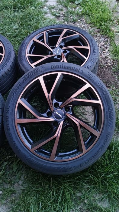 Jante aliaj R18 5x112 + anvelope Continental –  VW Passat , Audi A4 , A6