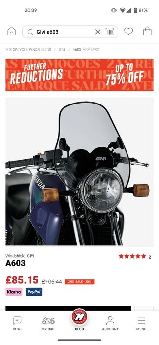 Vand parbriz moto Givi A603