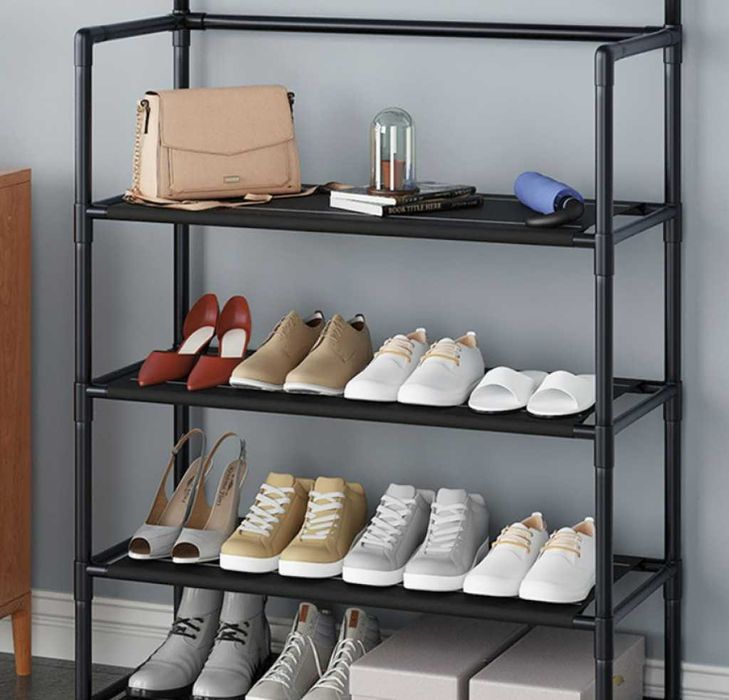 Многофункционална стойка за обувки и закачалка за дрехи.