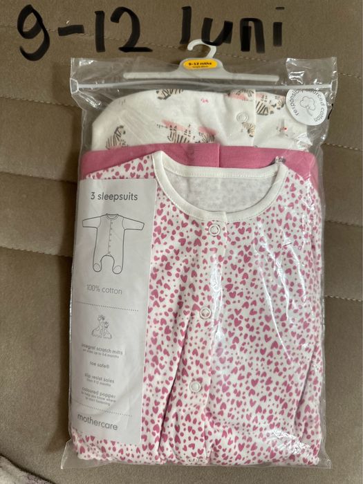 3 salopete bebeluși  mothercare  9-12 luni nou
