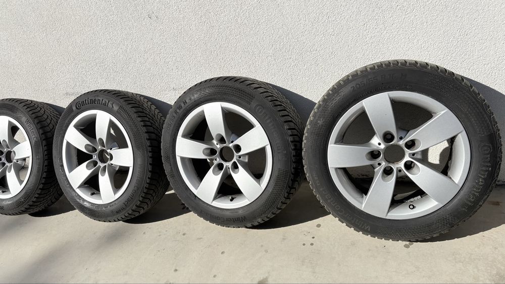 Roti BMW E90 Seria 3 Styling 242 R16 205/55/R16,cu Anvelope Iarna Continenental WinterContact impecabile