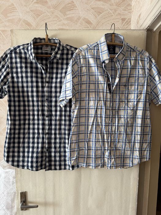 Мужские рубашки с коротким и длинным рукавом.