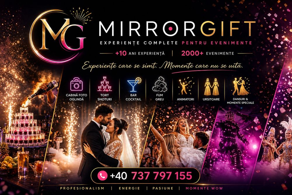 Fum greu dansul mirilor - Artificii rotative și verticale - Baloane explozive, gheata carbonica primire invitati