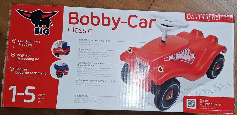 Masinuta Ride-on Big - Bobby Car Clasic, rosu,sigilata