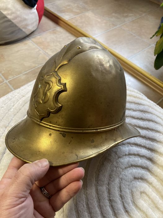 Casca pompieri, fireman vintage, coif alama, vechi  anii 1800-1900
