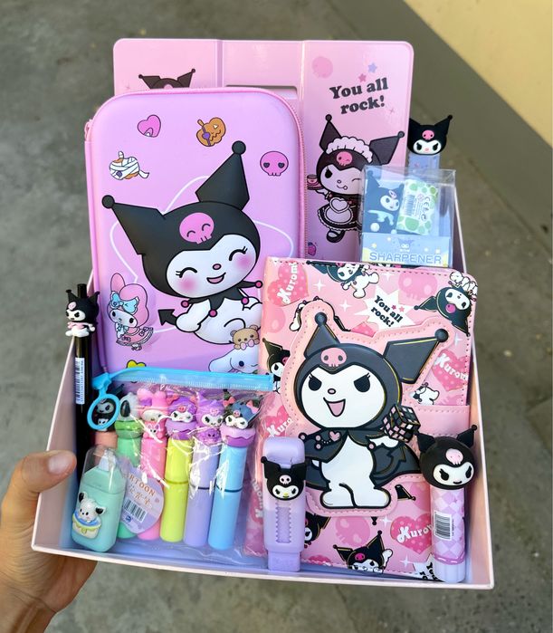 Боксы с канцтоварами для подарка Labubu,Kuromi, Capybara,Hello kitty