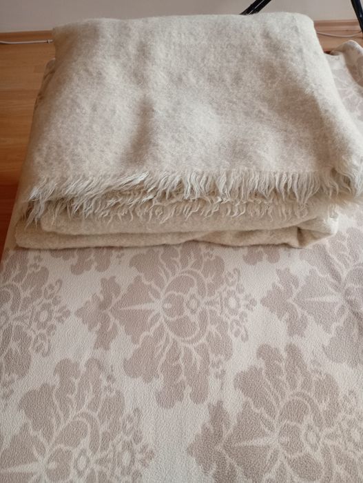 Ново двойно, тъкано вълнено одеяло