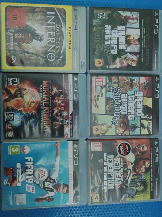 GTA Grand Theft Auto 4  Complete Edition San Andreas  Red Dead Redemption Dante's Inferno Mortal Kombat Fifa 19 ps3 - 100 lei bucata