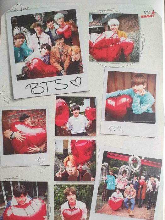 комплект от 3 плаката на BTS от списание запазени за фенове и колекционери
