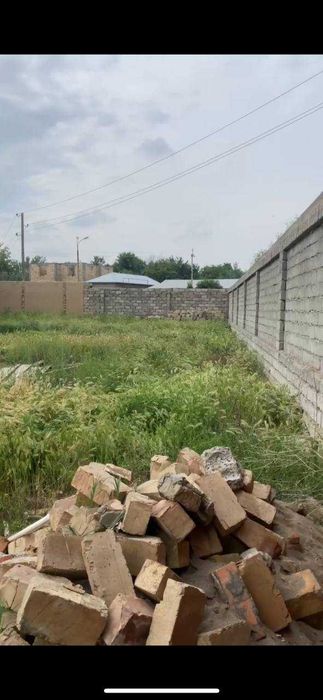 Продам землю 6соток Селекция Кибрай вдоль речки Бозсу фасад=40м