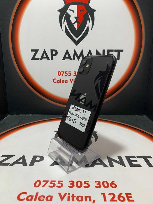 Zap Amanet Vitan - iPhone 11 - Black - 64Gb - 100%