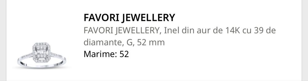 Inel aur alb 14 k cu diamante