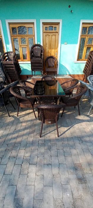 Deko Ratan to‘qima stol stullari arzon va sifatli optim