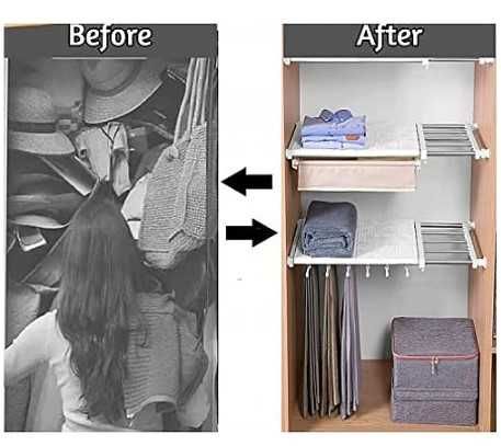 Разширяем допълнителен рафт за гардероб и шкаф без дупчене