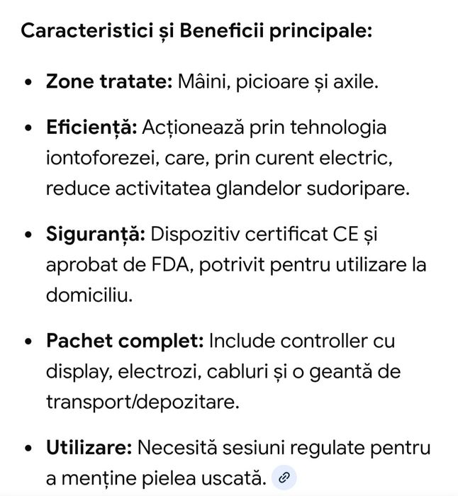 Dermadry pentru transpiratie picior, maini  si axile