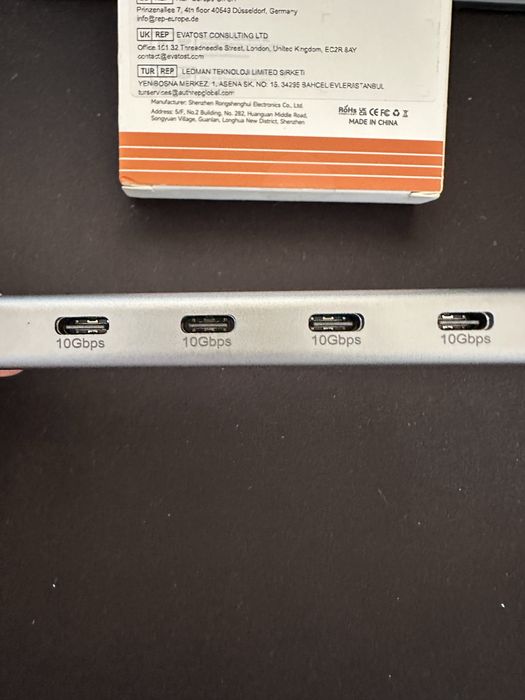 4 Port USB C HuB 10 Gbps