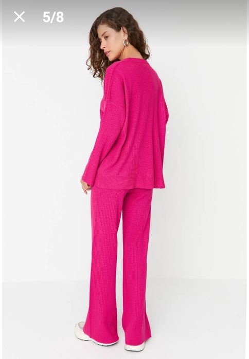 Комплект от две части цвят фуксия