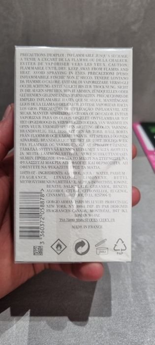 ACQU DI GIÒ Giorgio Armani