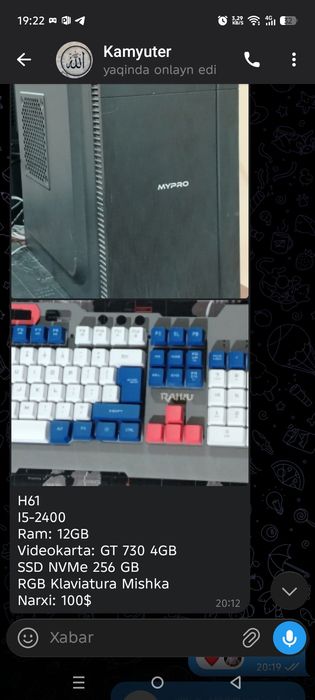 Kamyuter bahor 1 ta
