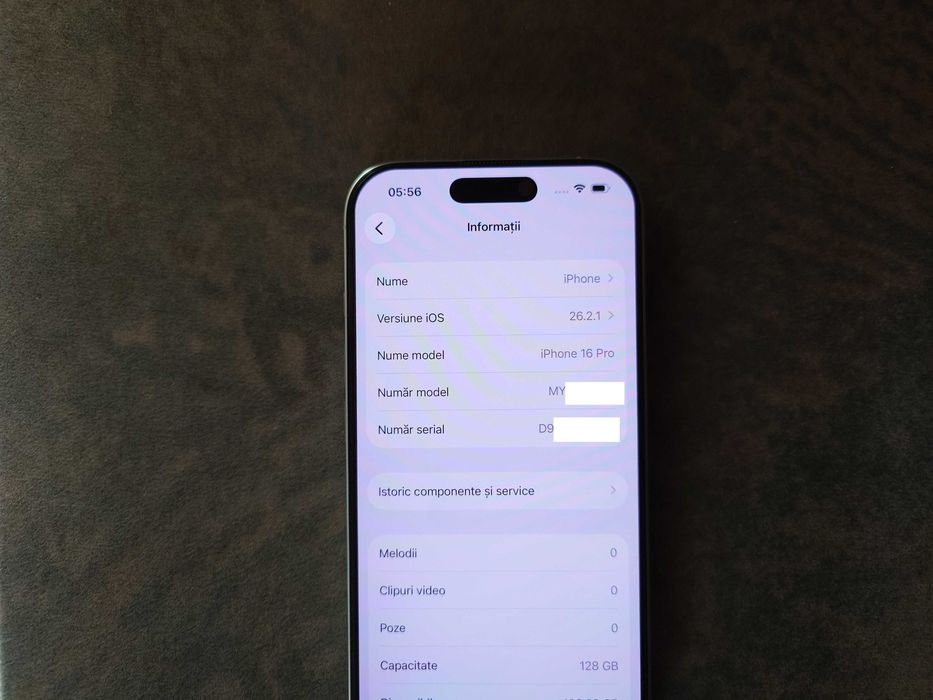 Iphone 16 pro 128 gb white / alb  titanium