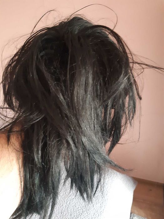 Перука, черна синтетична