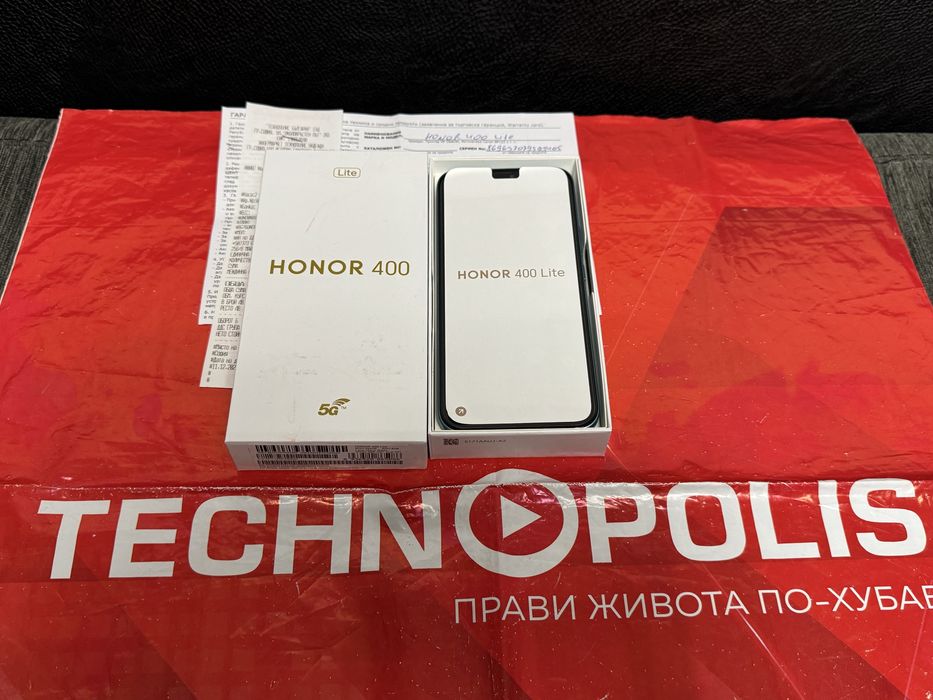 ЧИСТО НОВ 256GB Honor 400 lite 5G Technopolis Гаранция до 2г. Green