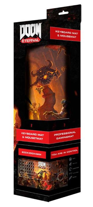 Keyboard Mat Mousepad Doom Eternal Slayer 80 cm x 35 cm