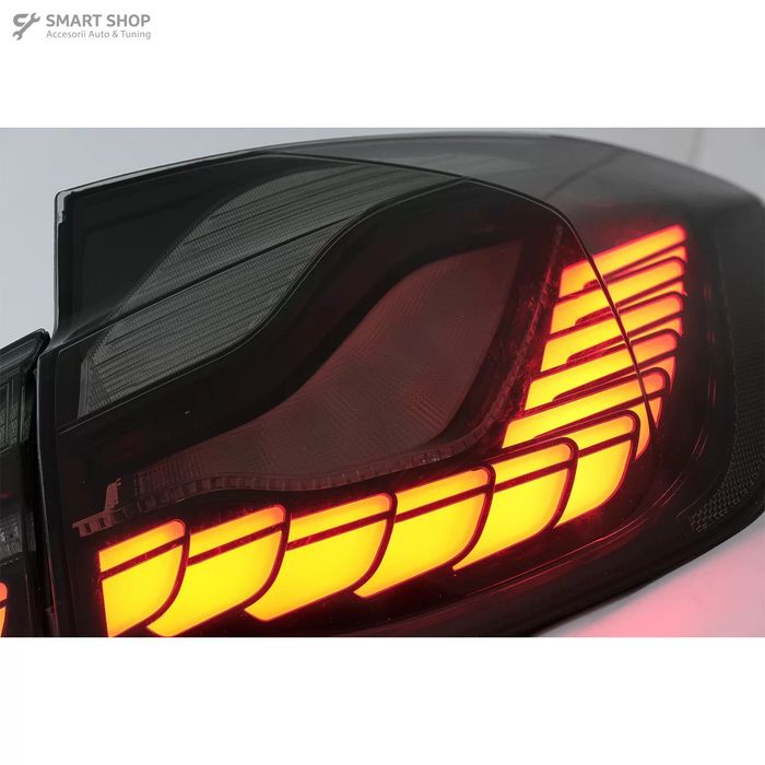 Stopuri OLED BMW Seria 3 F30 (2011-2019) F35 F80 Rosu Fumuriu M4 Desig