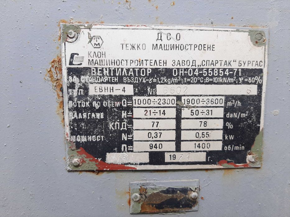 Заводски Вентилатор тип охльов