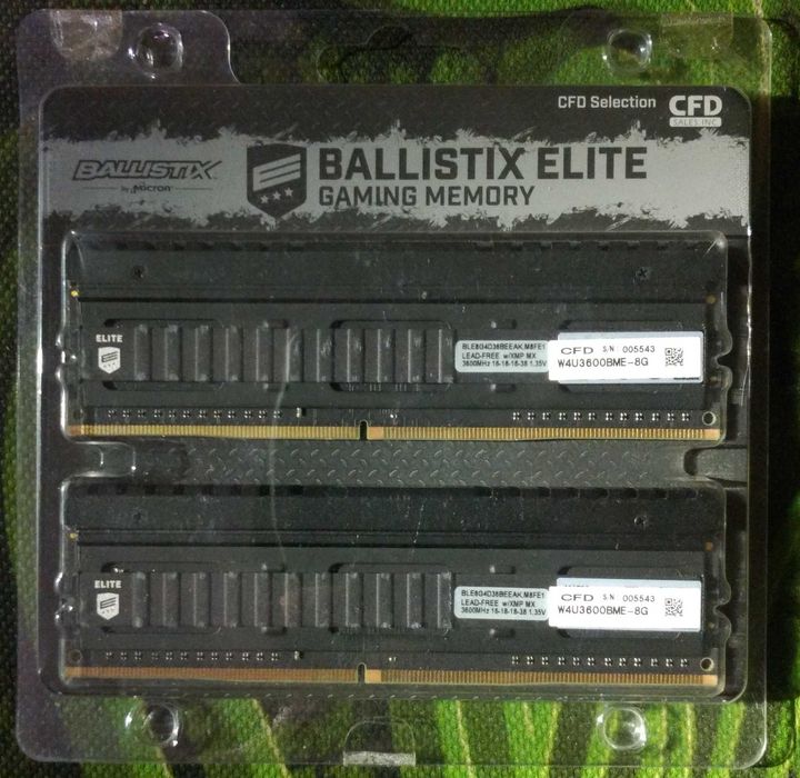 16GB(8GBx2) DDR4 3600mhz Crucial Ballistix Elite