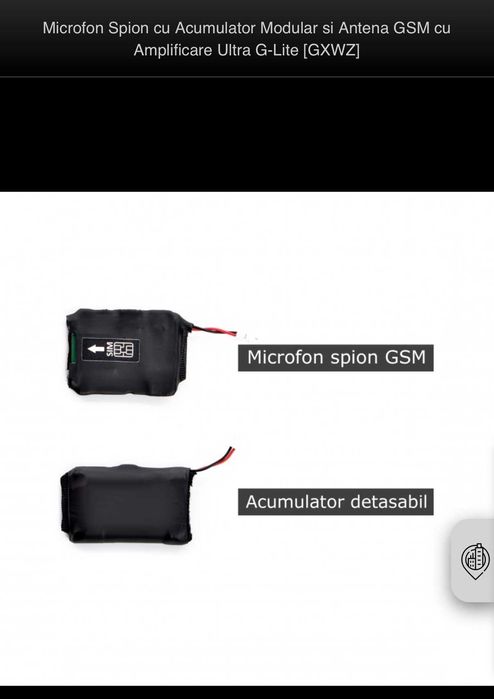 Microfon spion cu cartela gsm