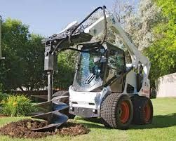 Услуги ямобура. Минипогрузчик. Вилочный погрузчик. Ямабур. буроям