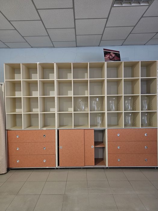 Стеллажи с ячейками из ДВП