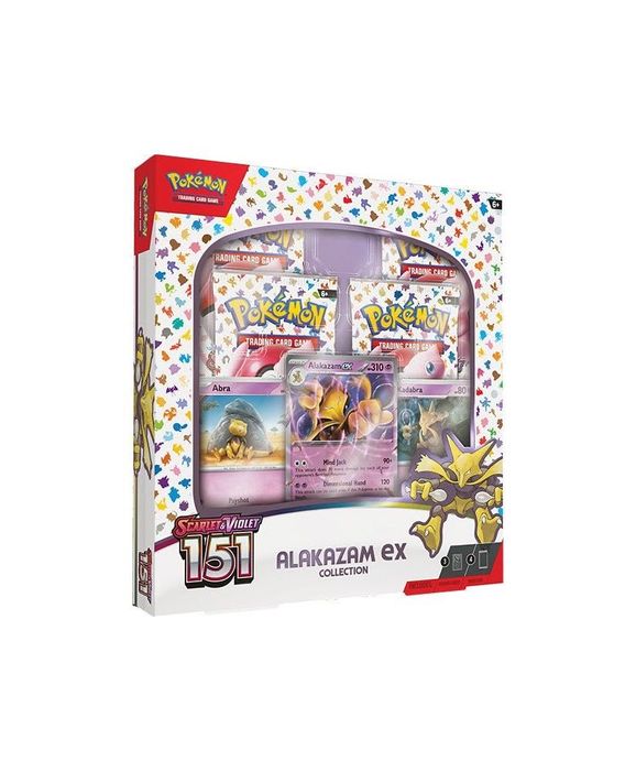 Pokemon 151 Alakazam, metal box and Starter Pack